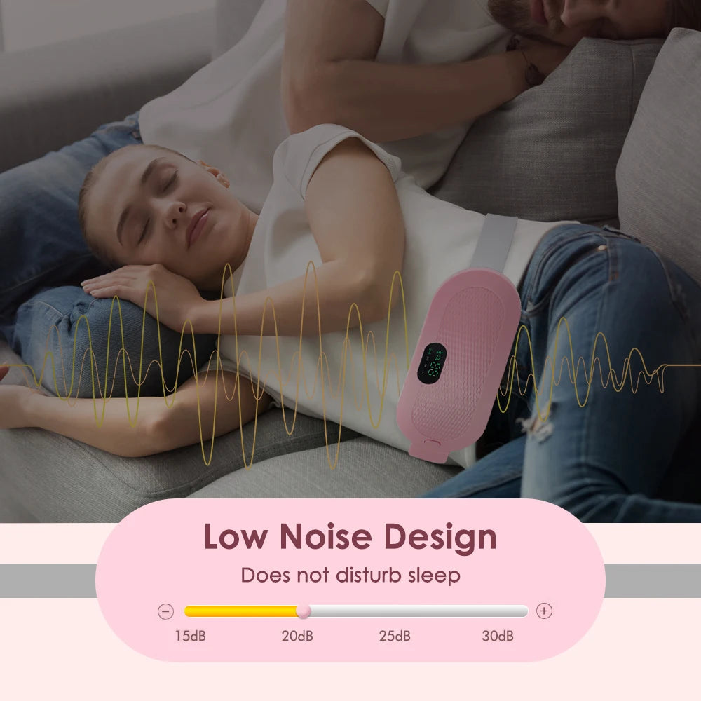 Ceinture Chauffante Menstruelle Rechargeable – Soulagement des Règles, Crampes & Douleurs Abdominales | 5 Niveaux de Température + Massage Vibrant