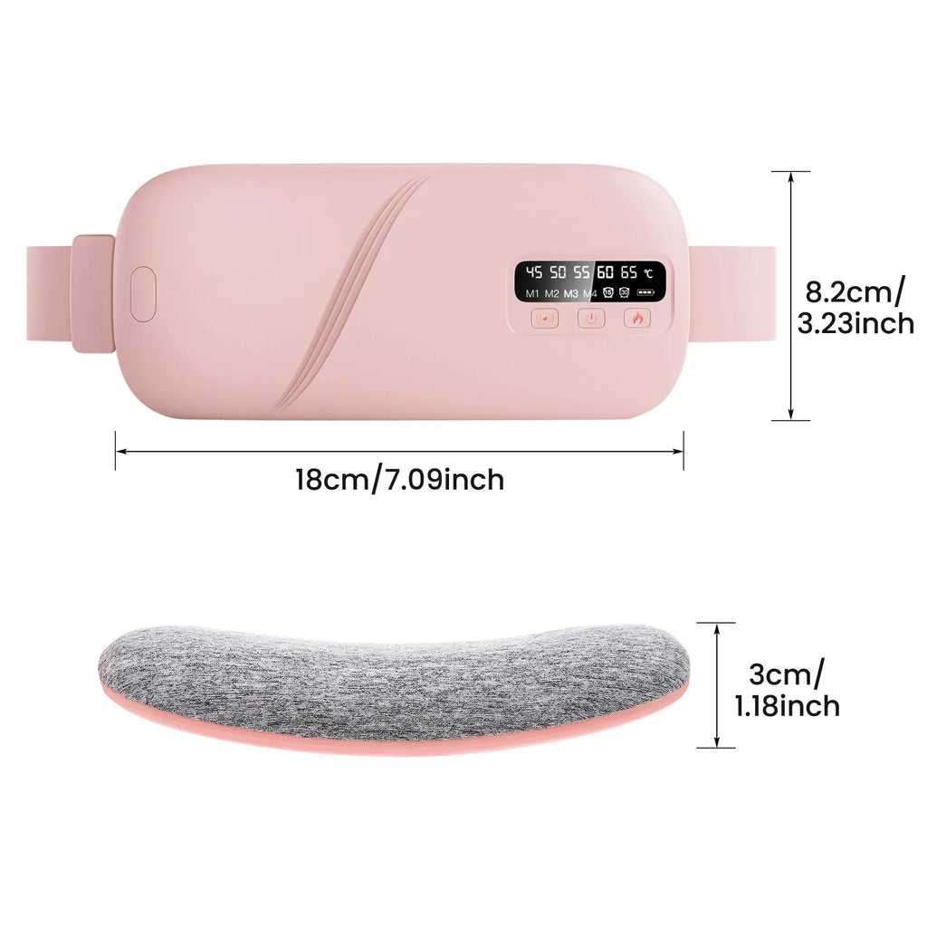 Ceinture Chauffante Menstruelle Rechargeable – Soulagement des Règles, Crampes & Douleurs Abdominales | 5 Niveaux de Température + Massage Vibrant