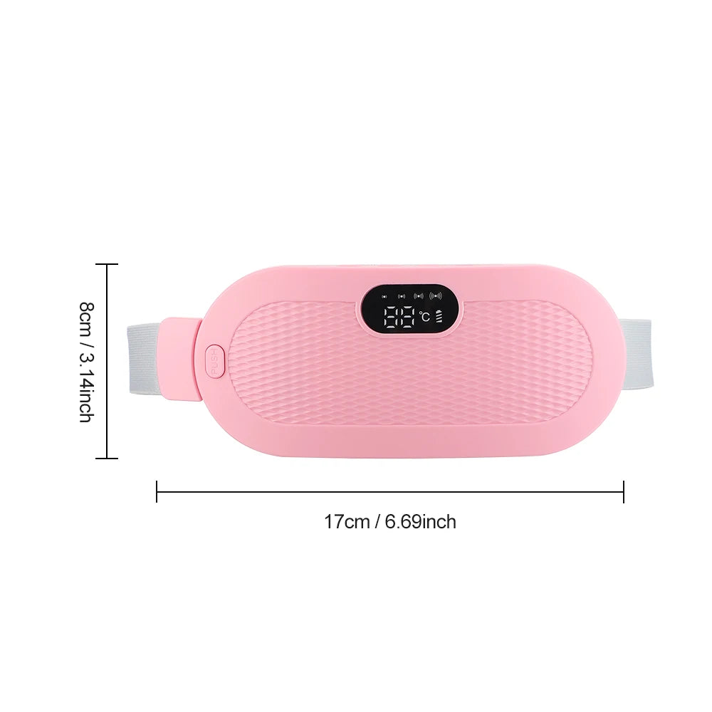 Ceinture Chauffante Menstruelle Rechargeable – Soulagement des Règles, Crampes & Douleurs Abdominales | 5 Niveaux de Température + Massage Vibrant